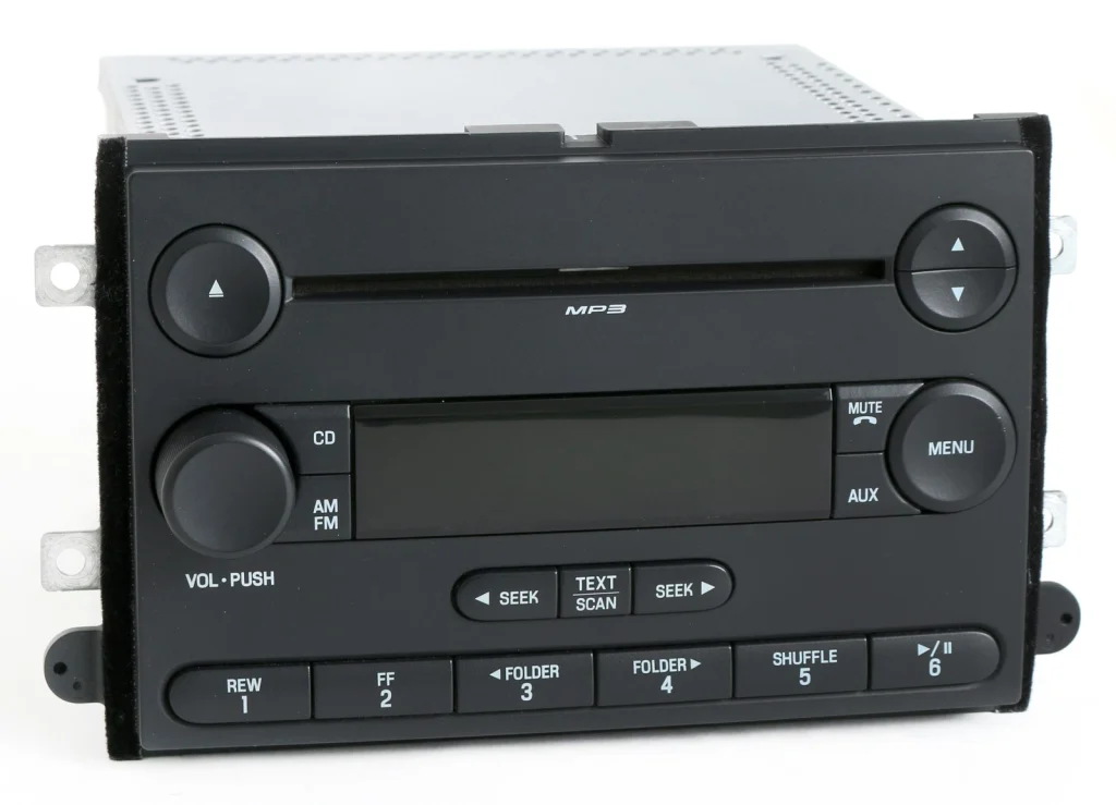 front of radio