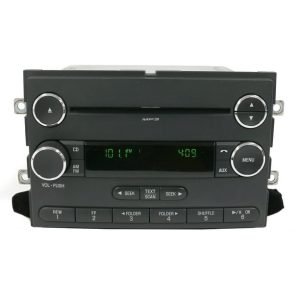 Front view Ford BL1T-18C869-CC radio with AUX and CD slot