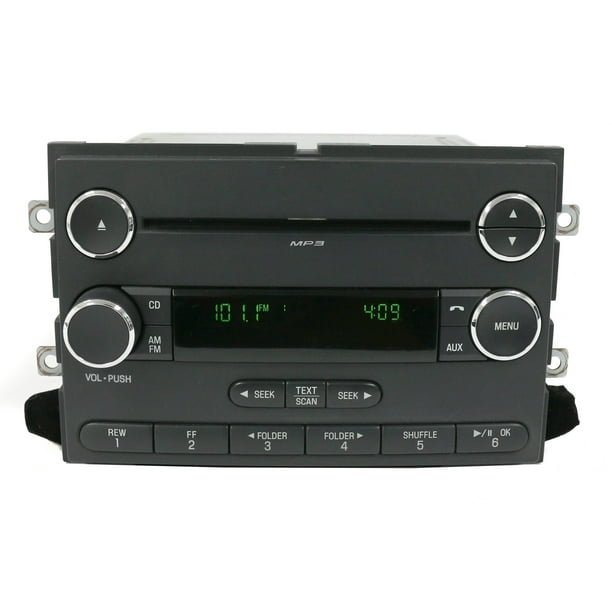 Front view Ford BL1T-18C869-CC radio with AUX and CD slot
